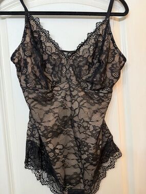 Black Lace Sheer Bodysuit